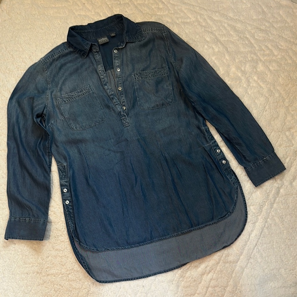 Soho Jeans Dark Wash Button-Up Shirt